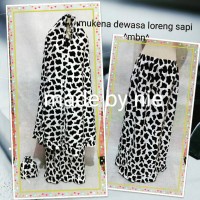 Mukena Dewasa Karakter Lucu Kain Katun CVC Totol Sapi