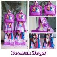 Mukena Katun Anak Frozen Ungu Size S