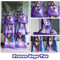 MUKENA ANAK FROZEN UNGU TUA SIZE XXL
