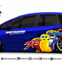 Jual cutting sticker mobil  honda  jazz  turbo vector dbs 