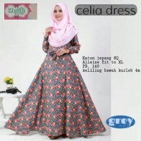 ZF CELIA DRESS(Jilbab,mukena,gamis wanita muslim,Gamis anak)