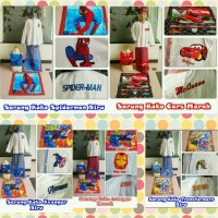 paket baju koko sarung peci tas sejadah anak kartun size xs (2-3th)