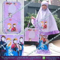 Jual Mukena anak motif Frozen Ungu