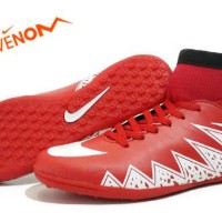 SEPATU FUTSAL PRIA NIKE HYPERVENOM MERAH LIST PUTIH MADE IN VIETNAM