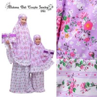 Mukena Couple Kembaran Ibu Dan Anak Bali Sandra Ungu Telekung Terbaru