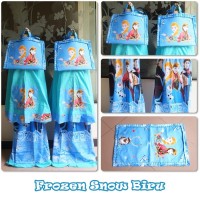 Mukena Anak Frozen Snow Biru Ukuran XXL