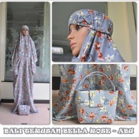 MKS - NEW MUKENA DEWASA BALI TERUSAN BELLA ROSE ABU Diskon