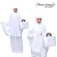Mukena KhaLifah- PoLino SiLk- Velvet- Dewasa- Putih- Rumah AgenMukenah