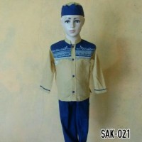 PBK - Baju Anak Muslim Lengan Pendek Baju Koko Anak Laki - laki SAK 02