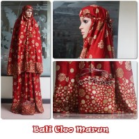 Mukenah Rukuh MUKENA BALI DEWASA CLEO MERAH MARUN