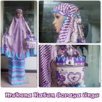 MUKENA KATUN DEWASA SORAYA- UNGU