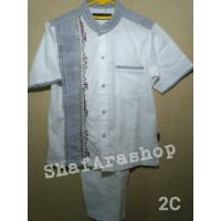 Baju Koko Anak Al Luthfi lengan pendek stelan celana