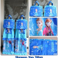 Mukena Anak Frozen Ice Biru (Size M) Termurah