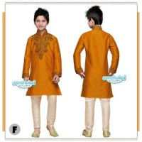 Senshukei 18i Baju Koko Orange Anak Kecil Jeans Lebaran Kostum India