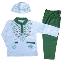 Baju Muslim Koko Anak Laki-Laki Setelan Set Peci LY10-5