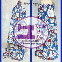 Doraemon happy mukena dewasa kain katun karakter lucu