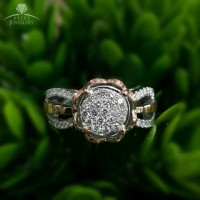 Terbaru Cincin Emas Putih Full Berlian Eropa