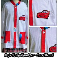 Baju Koko Anak Karakter Cars Merah (Size: S)