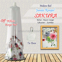 JUAL MUKENA BALI TERLARIS MURAH PROMO Mukena Bali Jumbo Rempel SAKURA