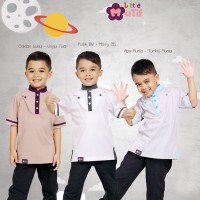 Baju Koko Anak Warna Putih, Baju Koko Anak Warna Ungu, Mutif MB 15