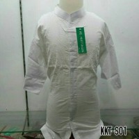 Baju Muslim Anak Sekolah Baju Koko Putih Lengan Pendek Murah KKT S01