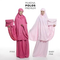 MUKENA TELEKUNG DEWASA KATUN RAYON POLOS JANGER PREMIUM PINK BABY PINK