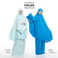 MUKENA TELEKUNG DEWASA KATUN RAYON POLOS JANGER PREMIUM MINT TOSCA