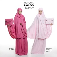 Mukena Premium Polos Baby Pink Telekung Dewasa Peralatan Sholat Cantik