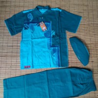 BAJU ANAK LAKI KOKO ANAK 8-9 TAHUN MERK ANNAS KATUN CIGARETTE BORDIR