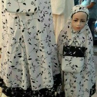Termurah Mukena Katun jepang Hitam putih Couple