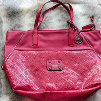 Jual Authentic Guess Shocking Pink Tote Bag beli di LN excellent condition Murah