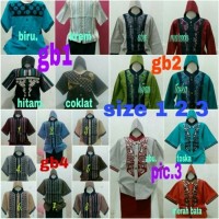 stelan baju koko bordir anak 3in1 bahan katun