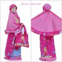 Mukena Anak Karakter Frozen Anna Pink (Size XXL)