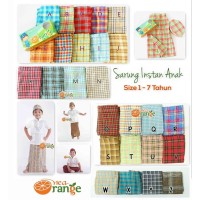 SARUNG INSTAN ANAK ORANGE SARUNG PECI DAN KOKO USIA 3 TAHUN MOTIF S