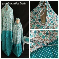 Mukena couple ibu dan anak katun flower malika