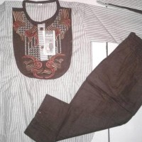 (Sale!!!) Baju Koko Pakistan Anak Motif Garis