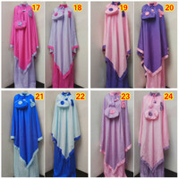 mukena Baju ponco bahan parasut super Dewasa Peralatan Solat - CRA28