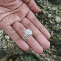 Cincin Terbaru Say Emas Putih Full Berlian Eropa