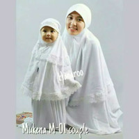 Mukena Dewasa Putih Hanaroo Rukuh Mukenah Terbaru Couple Anak Murah