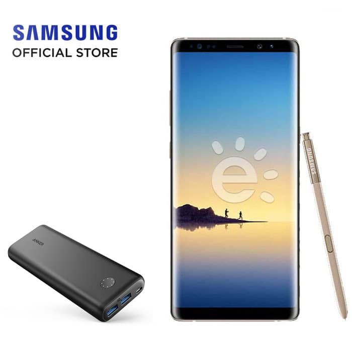 Samsung Galaxy Note8 Gold Free Anker PowerBank 20000 mAh