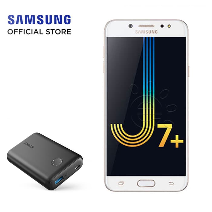 Samsung Galaxy J7 Plus Gold Free Anker Powerbank 10000 mAh